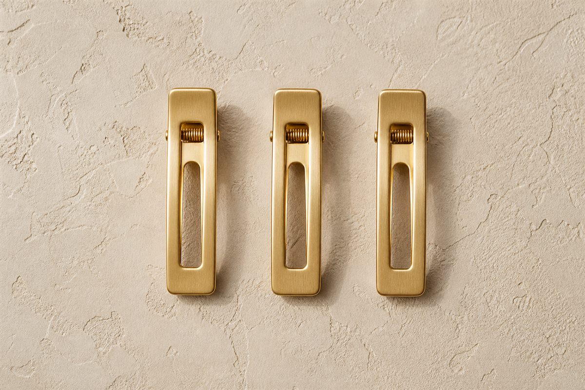 Trio de Mini Barrettes Dorees