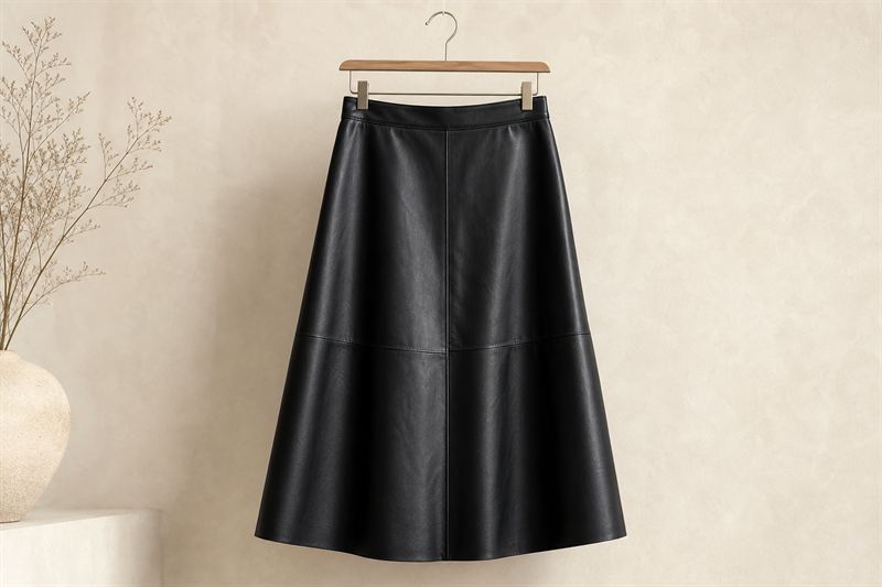Jupe Trapeze en Cuir