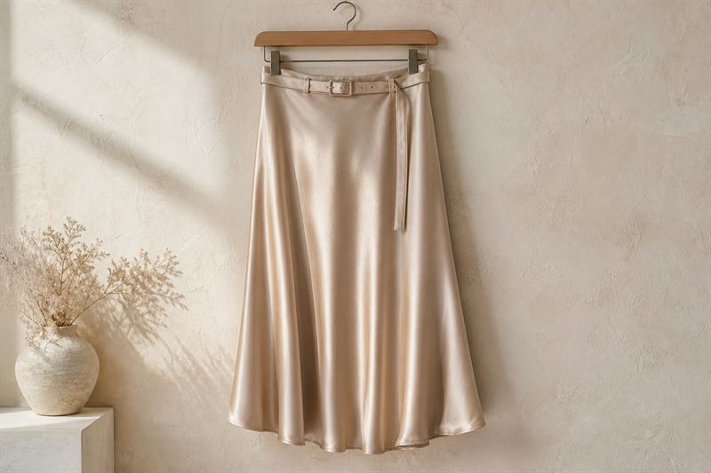 Jupe Midi en Satin