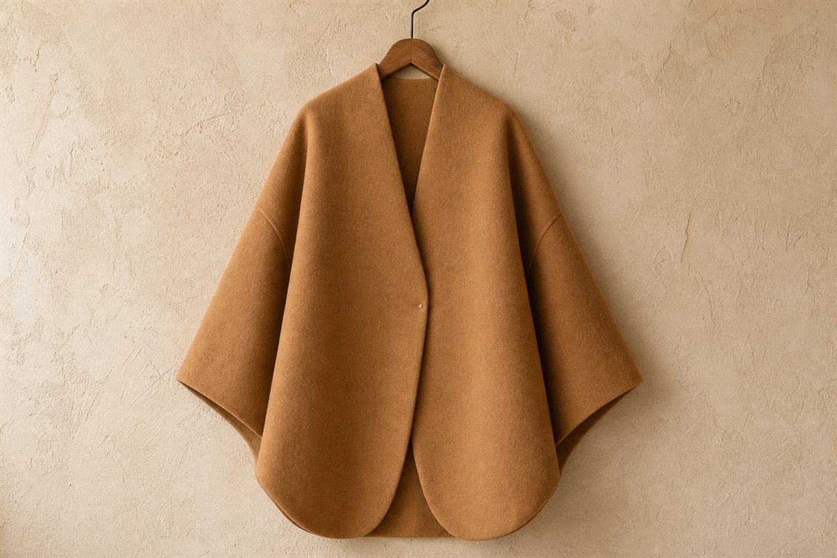 Manteau Cocoon Cachemire Melange