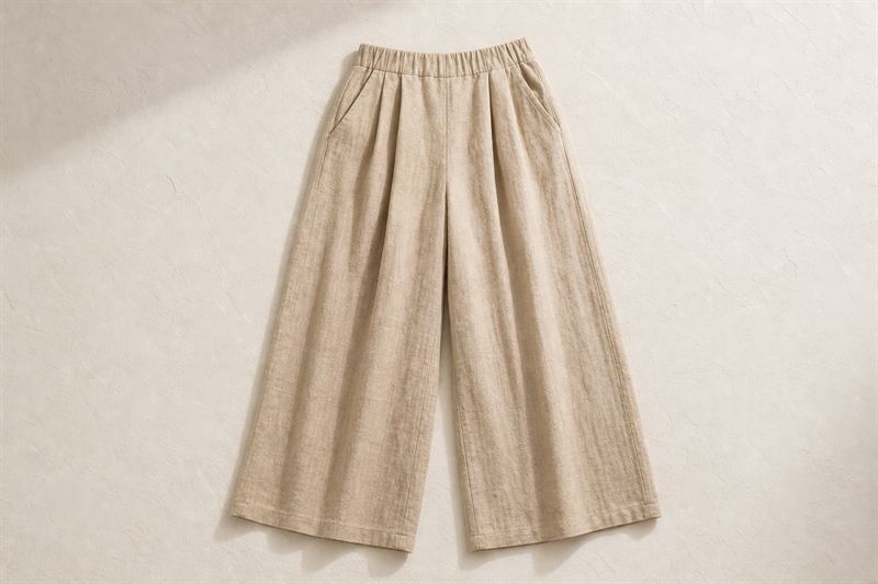 Pantalon Palazzo en Lin